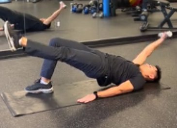 Weighted Glute Bridge w/ Dead Bug